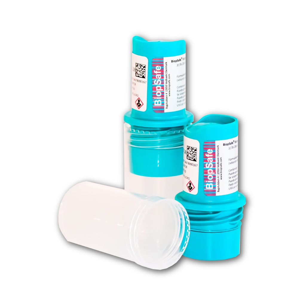 BiopSafe contenedor para biopsias de 20 ml.