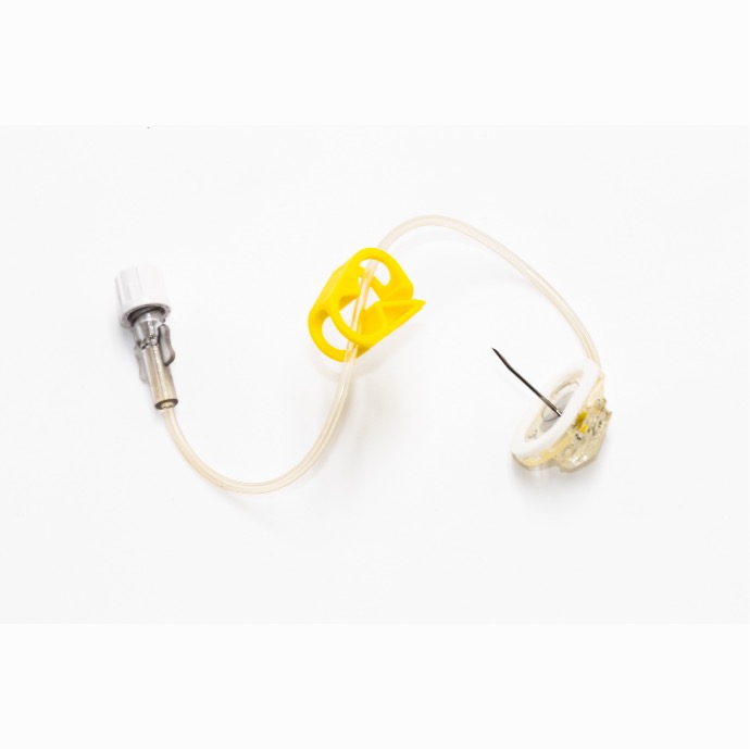 Aguja para infusión de seguridad SafeStep 19Ga X 1.5" (3.81cm) Con extensión