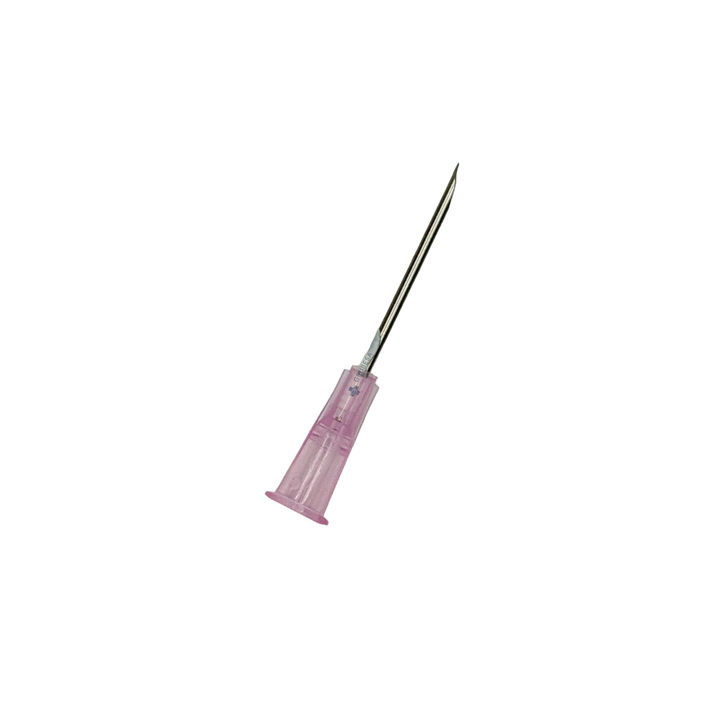 Aguja hipodérmica con pabellón Luer-Lock.™ Calibre 18G. Longitud 25MM.